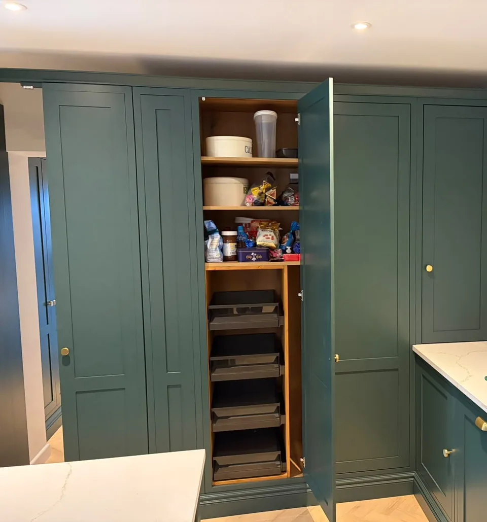 A Byron Range larder with pull-out drawers