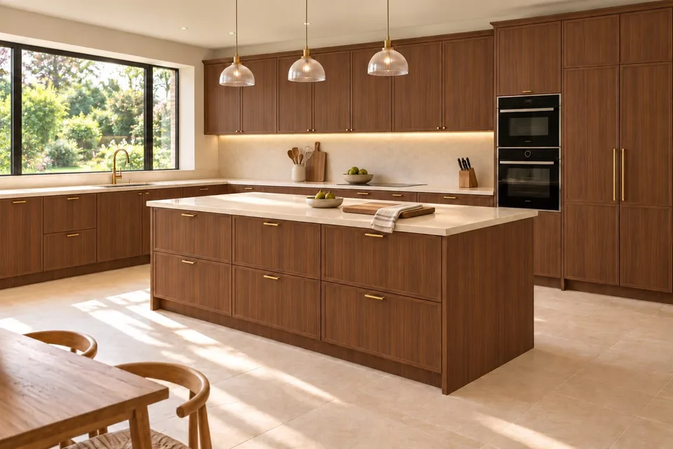 The Tennyson Range in a warm wood finish